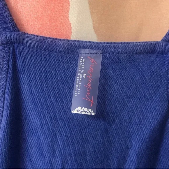 NWOT Free People Movement Radiant Blue Hot Shot Mini Dress Romper Size Small - Picture 4 of 5